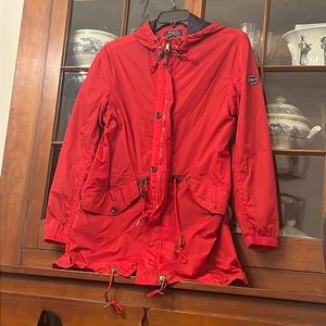 NEW Ralph Lauren Polo Red Windbreaker Hooded Rain Jacket Very well made jacket.